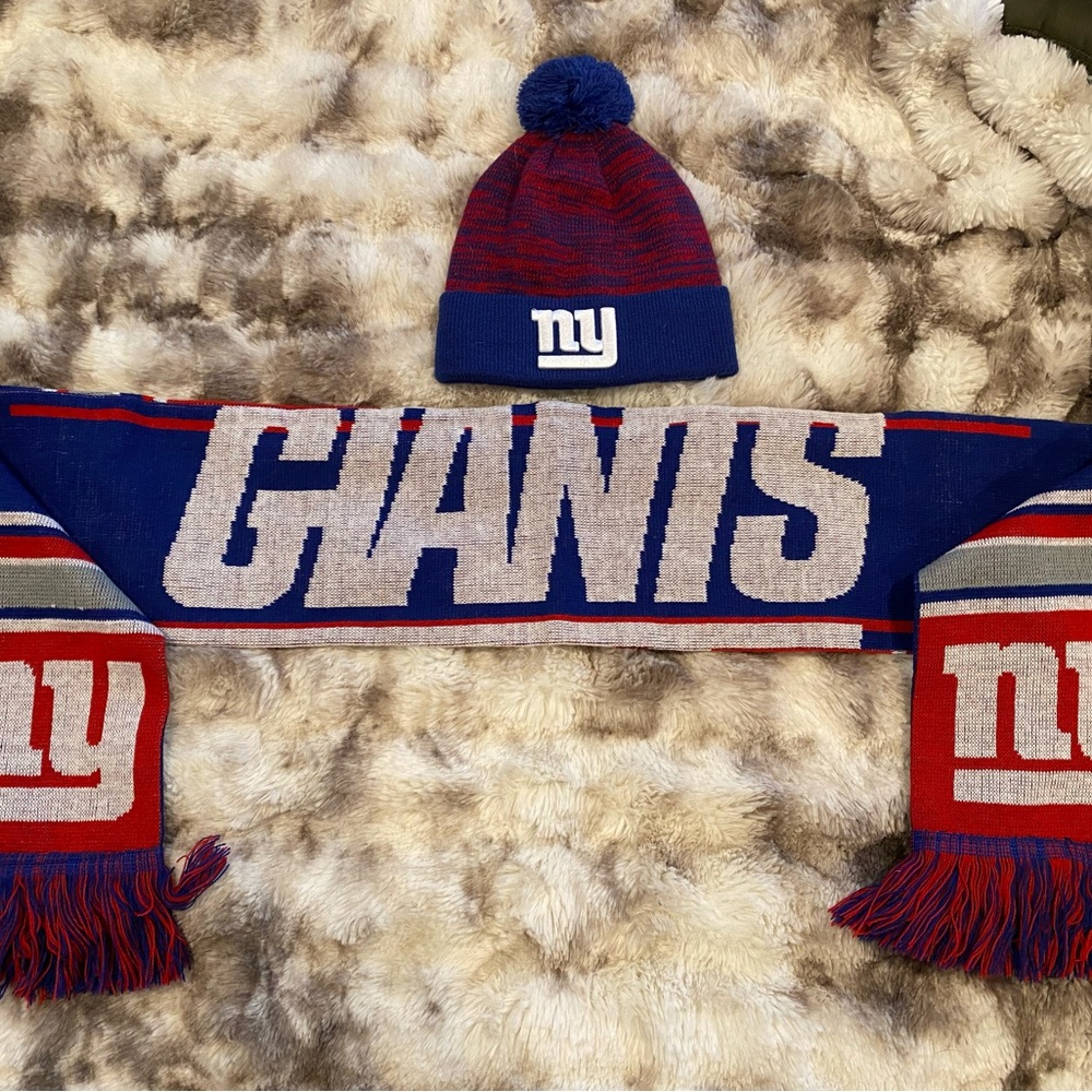 New York Giants NFL Beanie & Scarf one size